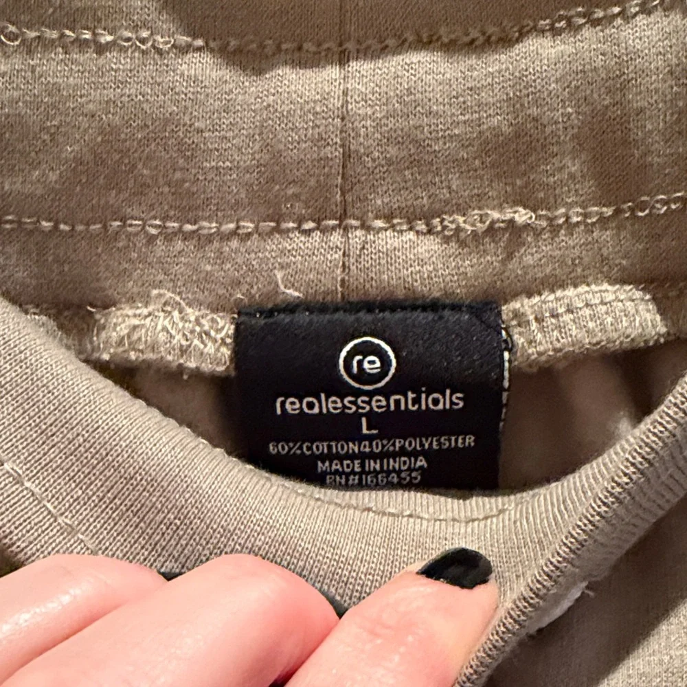 Essentials Light Tan Joggers with Drawstring - Picture 2 of 5